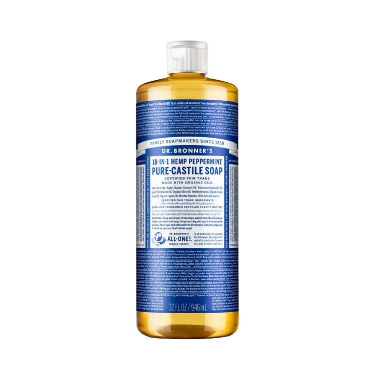 Dr Bronners Peppermint Castile Liquid Soap 946ml